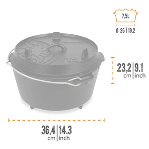 Litoželezna posoda "Dutch Oven" ft9 7,5l - Petromax