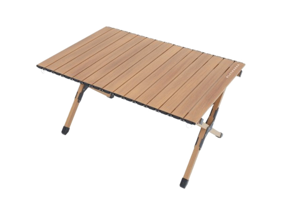 Zložljiva aluminijasta miza z lesenim videzom Egg Roll 90 -  srednja