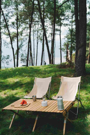 Udoben zložljiv stol Nest – bež