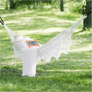 boho viseča mreža bela