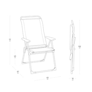 Kamping stol Lafuma - Alu Cham Batyline® Iso zelen