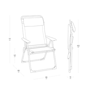 Kamping stol Lafuma - Alu Cham XL Batyline® Iso bež