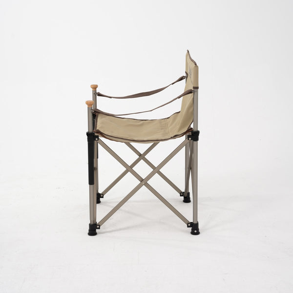 Aluminijasti zložljiv režiserski stol – olivno siv