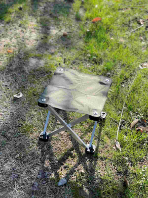 Aluminijast kvadratni zložljiv stolček MAX – temno zelen