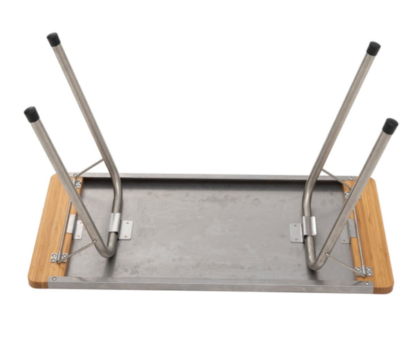 Border nerjaveča stranska miza – bambus & jeklo