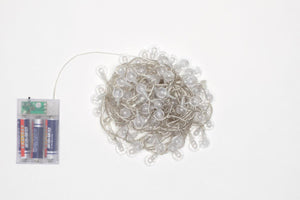 Kristalne LED lučke z mehurčki – 10 m (baterijska verzija)