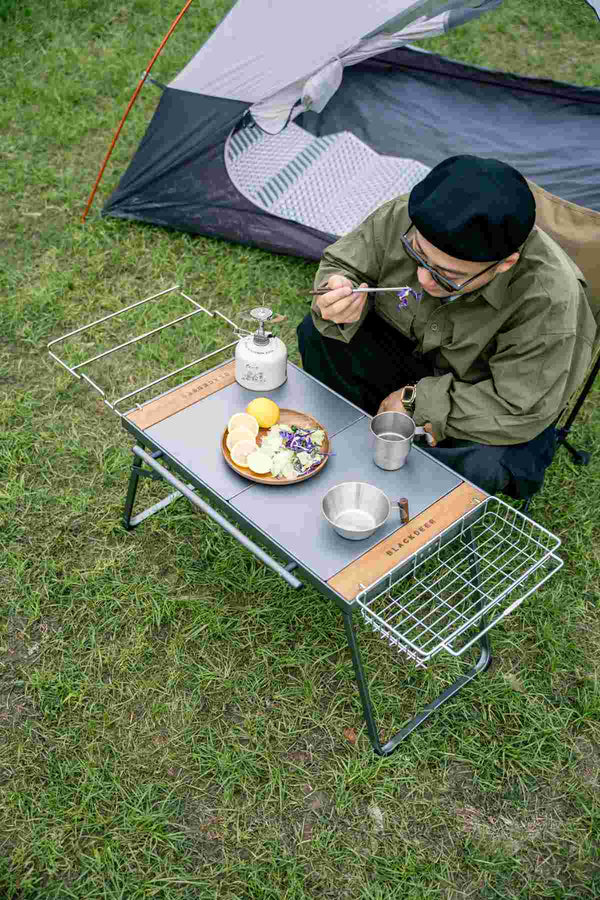 Manjša zložljiva modularna aluminijasta miza za kampiranje - Glacier