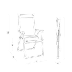 Ultra lahek zložljiv stol Lafuma Alu Victoria Batyline® Iso - moder