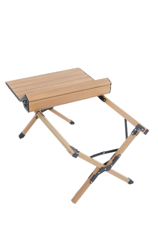 Zložljiva aluminijasta miza z lesenim videzom Egg Roll 90 -  srednja