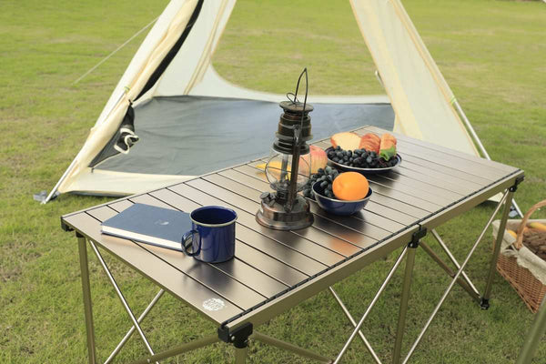 Zložljiva aluminijasta miza Egg Roll MAX - zlata