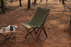 NATURE bukov zložljiv stol – zelen