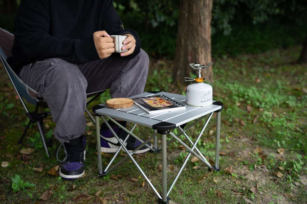Kvadratna aluminijasta zložljiva miza - majhna