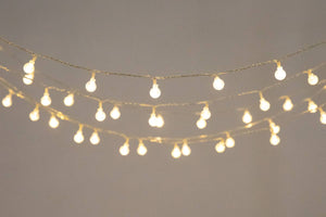 Kristalne LED lučke z mehurčki – 10 m (baterijska verzija)