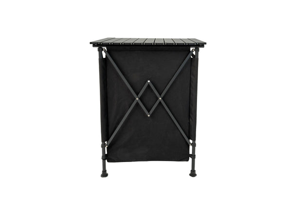 Zložljiva kuhinja z mrežico in policami