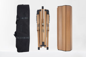 Zložljiva aluminijasta miza z lesenim videzom Egg Roll 120 -  velika