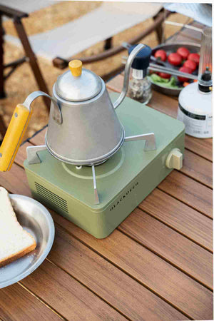 Prenosni plinski štedilnik Outing – zelen