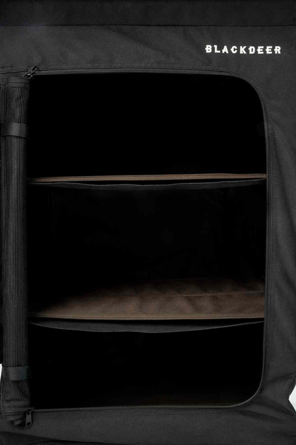 Zložljiva kuhinja z mrežico in policami