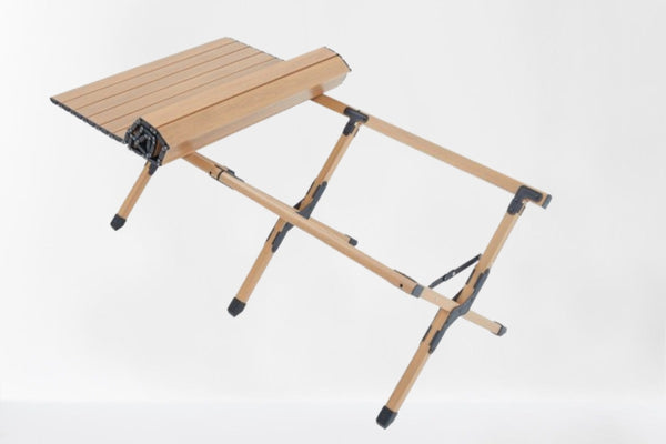 Zložljiva aluminijasta miza z lesenim videzom Egg Roll 120 -  velika