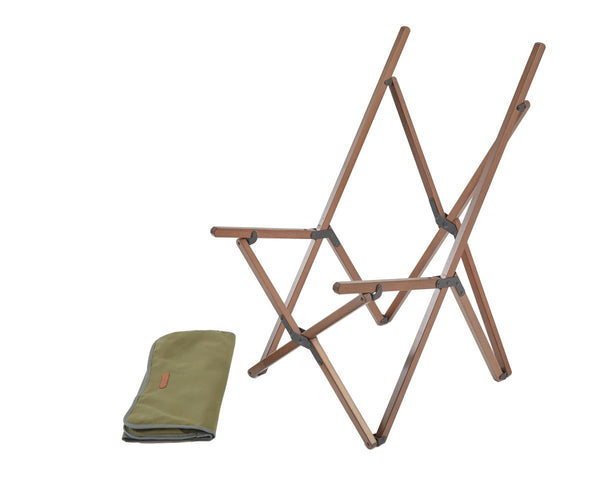 NATURE bukov zložljiv stol – zelen