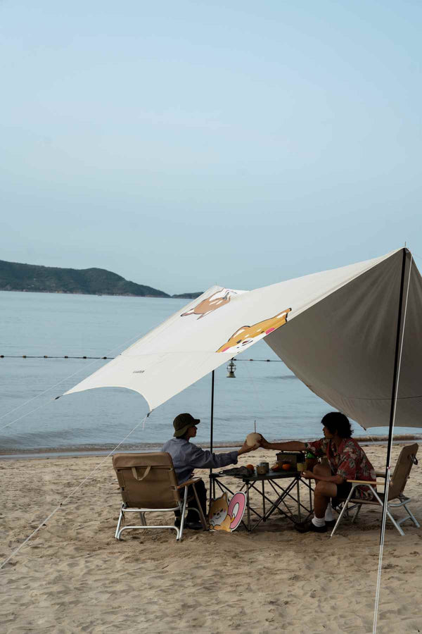 Ponjava - šesterokotna (bele barve) - H Family 450 × 450 × 250 cm