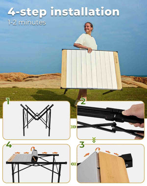 Zložljiva kamping miza KingCamp - 102 x 70 cm