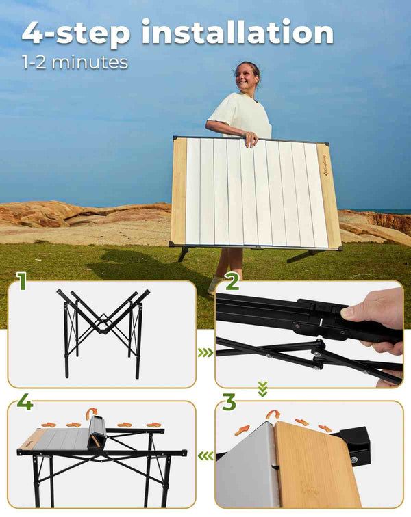 Zložljiva kamping miza KingCamp - 102 x 70 cm