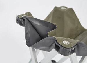 Aluminijast kvadratni zložljiv stolček MAX – temno zelen