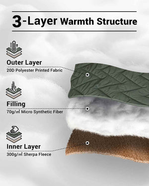Odeja in spalna vreča 2 v 1 KingCamp Sherpa – olivna