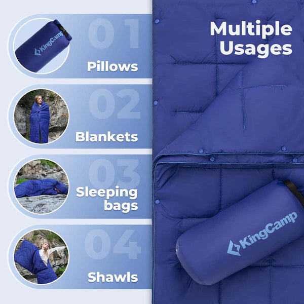 Kamping odeja KingCamp SMART 150 - modra