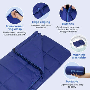 Kamping odeja KingCamp SMART 150 - modra