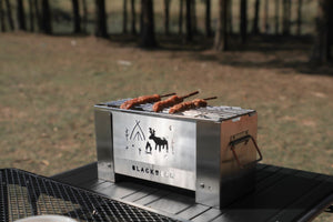 Tinder zložljivi žar na drva iz nerjavečega jekla