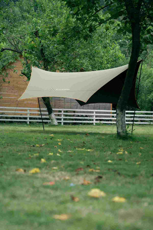 Velika ponjava Shady - lahka šesterokotna ponjava 450 × 450 cm