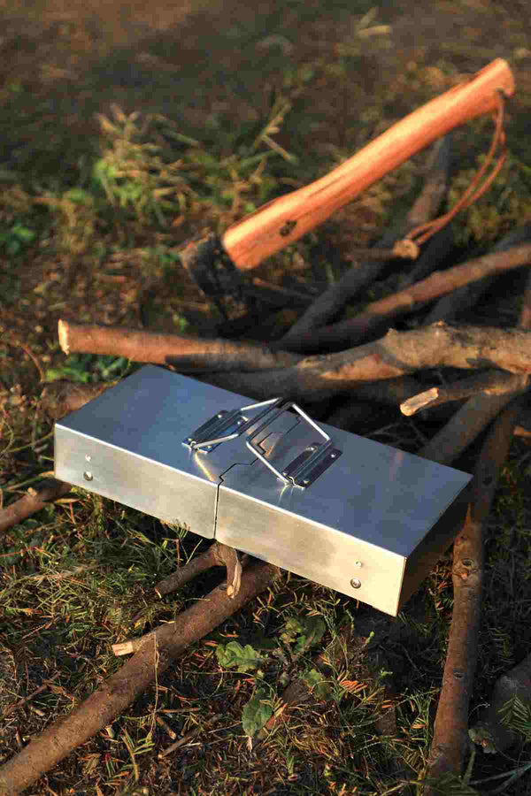 Tinder zložljivi žar na drva iz nerjavečega jekla